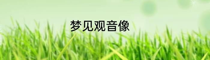 梦见观音像