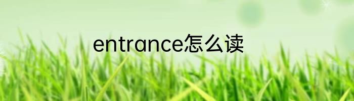 entrance怎么读