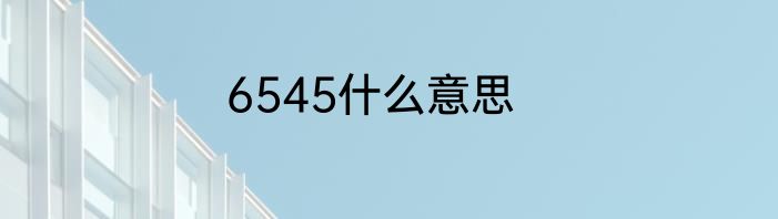 6545什么意思