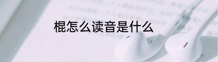 棍怎么读音是什么
