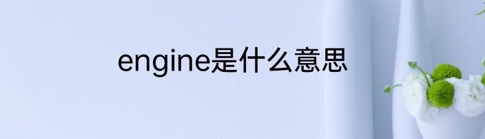 engine是什么意思