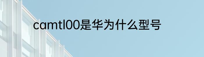 camtl00是华为什么型号