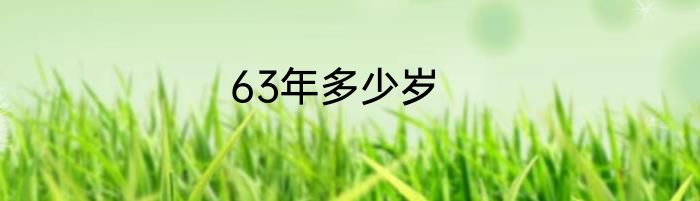 63年多少岁