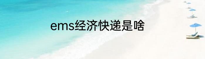 ems经济快递是啥