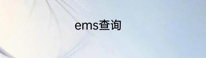 ems查询