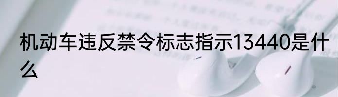 机动车违反禁令标志指示13440是什么