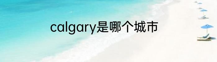 calgary是哪个城市