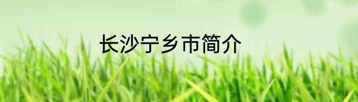 长沙宁乡市简介