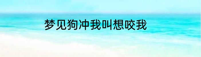梦见狗冲我叫想咬我