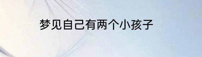 梦见自己有两个小孩子