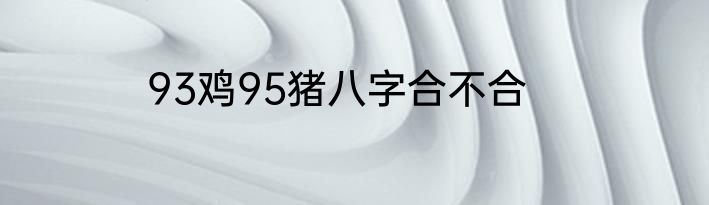 93鸡95猪八字合不合