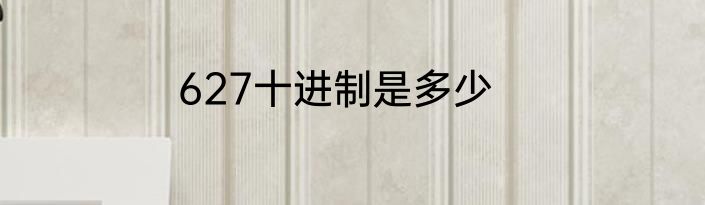 627十进制是多少