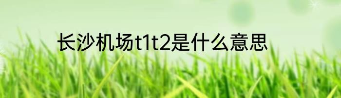 长沙机场t1t2是什么意思