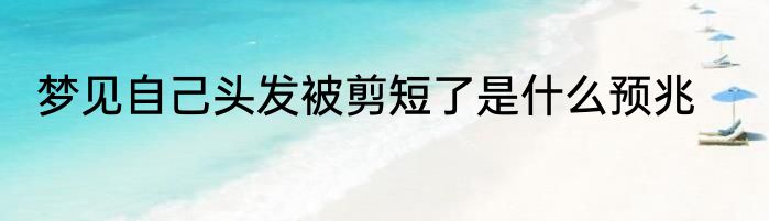 梦见自己头发被剪短了是什么预兆