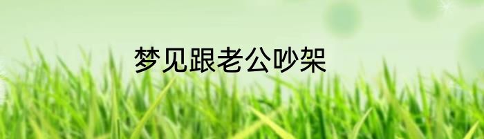 梦见跟老公吵架
