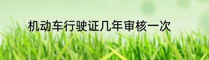 机动车行驶证几年审核一次