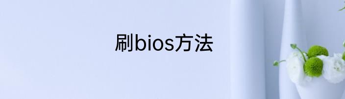 刷bios方法