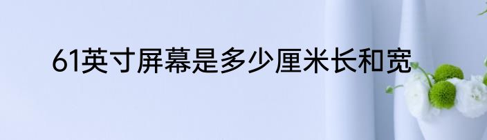 61英寸屏幕是多少厘米长和宽