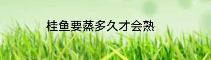 桂鱼要蒸多久才会熟