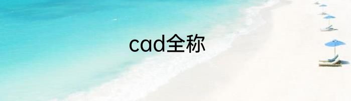 cad全称