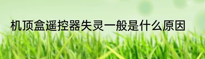 机顶盒遥控器失灵一般是什么原因