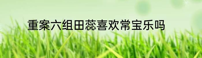 重案六组田蕊喜欢常宝乐吗