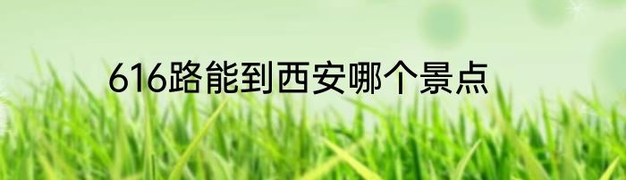 616路能到西安哪个景点