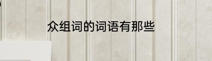 众组词的词语有那些