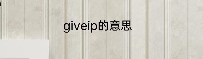 giveip的意思