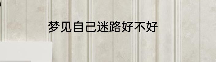 梦见自己迷路好不好