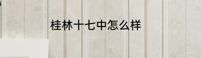 桂林十七中怎么样