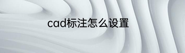 cad标注怎么设置