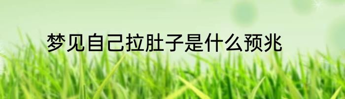 梦见自己拉肚子是什么预兆