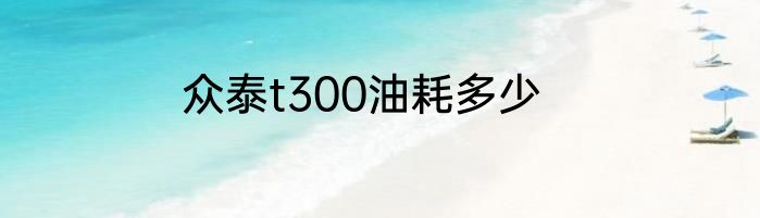众泰t300油耗多少