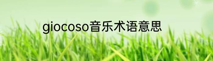 giocoso音乐术语意思