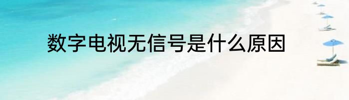 数字电视无信号是什么原因