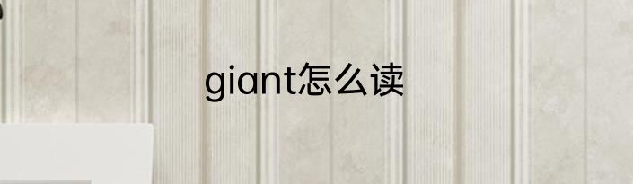 giant怎么读