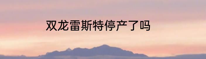 双龙雷斯特停产了吗