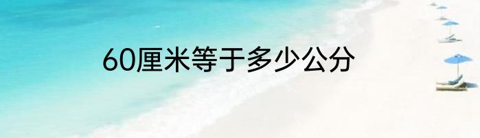 60厘米等于多少公分