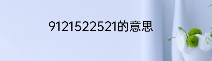 9121522521的意思