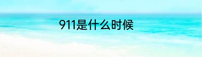 911是什么时候