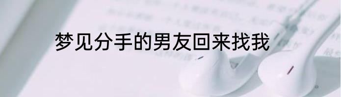 梦见分手的男友回来找我