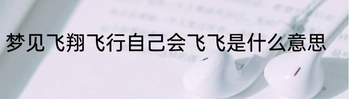梦见飞翔飞行自己会飞飞是什么意思