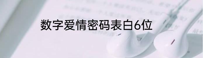 数字爱情密码表白6位