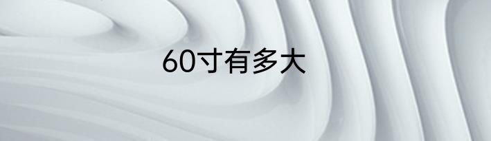60寸有多大