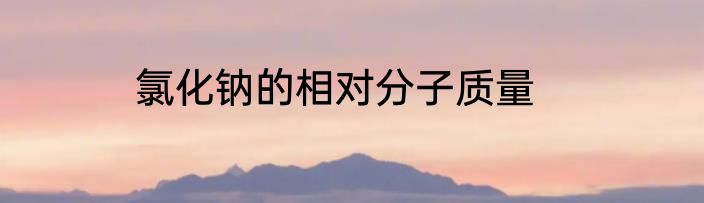 氯化钠的相对分子质量