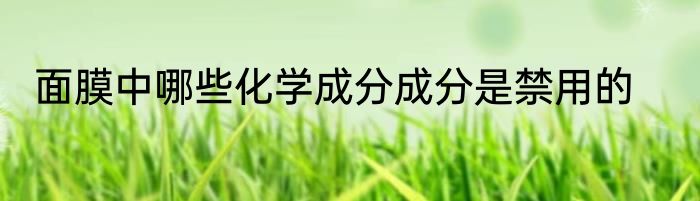 面膜中哪些化学成分成分是禁用的