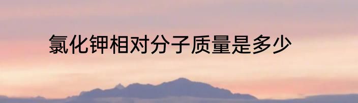 氯化钾相对分子质量是多少