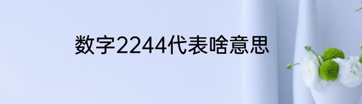 数字2244代表啥意思