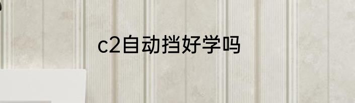 c2自动挡好学吗